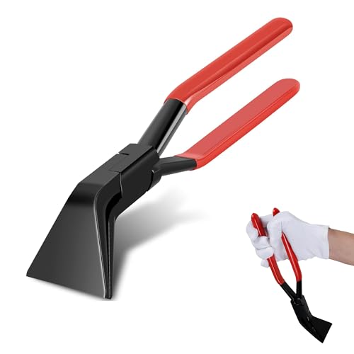 Alicates Plegables para chapa 45°: Alicates para Chapa, Alicates para Doblar 60 mm con Mango Antideslizante para Doblar y Alisar Chapas (rojo)