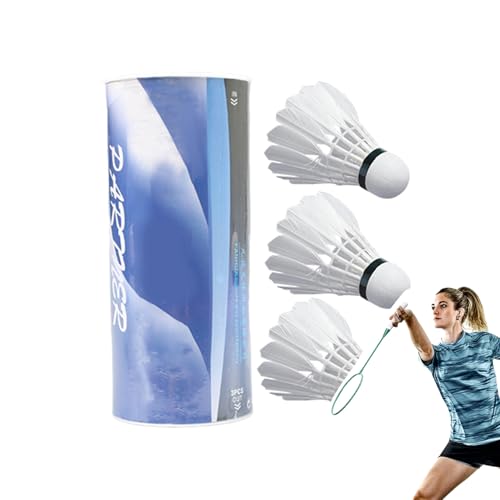 Volantes Tubo de bádminton - Volantes de 9x6cm, adecuado, sin transporte | Espuma (paquete de 3) Adecuado para jugadores junior de interior, exterior, juegos de raquetas de playa y juego de bádminton