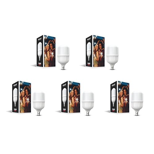 Image of Goldmedal Thor 40W B22 Base LED Bulb For Home & Office | Energy Efficient | 230 Degree Light Coverage | Surge Protection up to 4KV | Rated Life 15000 Hrs |Cool Daylight (6500K) |Pack of 5
