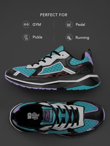 Image of The Souled Store Trailblazer: Vortex Men and Boys Blue PU Upper Lace Up Low Top Sneakers