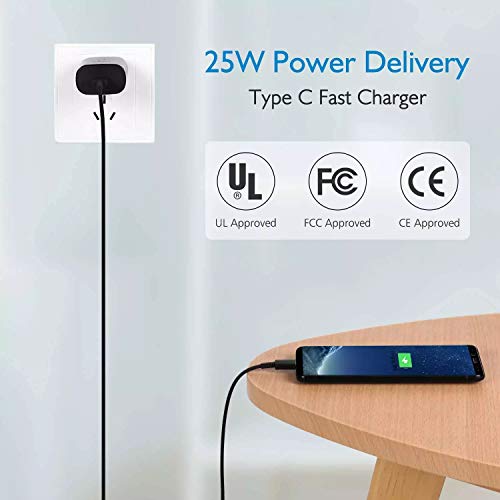Image of DR VAKU USB-C to USB C Super-Fast Charging Wall Charger-25W PD Charger Adapter with Type-C Cable for Samsung Galaxy Note 20 Ultra Note10 / Lite / 10+ / S20 Ultra / S20 Plus / S20 5G and S10 Lite