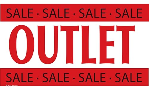 Outletflagge 2, banderas de venta, marketing y publicidad, 90 x 60 cm