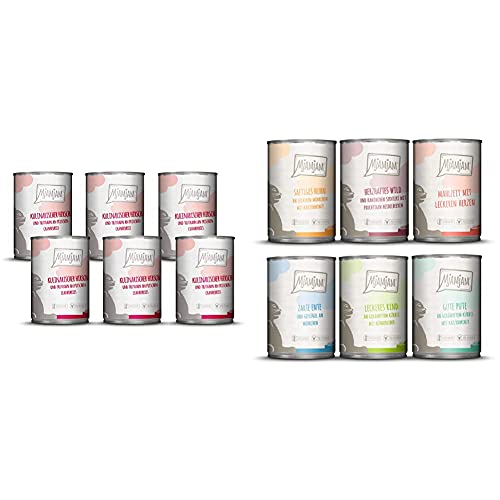 MjAMjAM kulinarischer Hirsch und Truthahn an frischen Cranberries 6x400 g & Premium Nassfutter für Katzen - Mixpaket 3 - Wild & Kaninchen, Pute, Ente & Geflügel, Herzen, Huhn, Rind, 6er Pack (6x400 g)