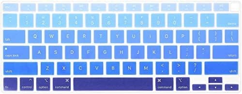 Keyboard Cover for MacBook Air M1 13 inch 2020 Release Model A2179, A2337 Touch ID & Retina Display Ultra Thin Keyboard Cover Waterproof Keyboard Protector Protective Skin-GR Blue-image-20