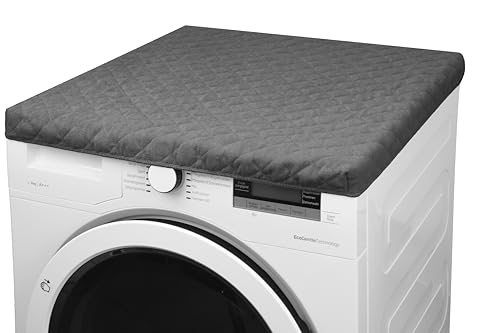 Betz Waschmaschinenbezug Trockner Abdeckung mit Rundumgummi Größe 60 x 60 x 4 cm Farbe Grau