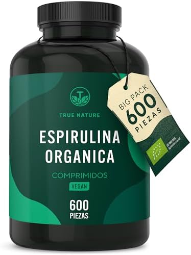 600 Comprimidos de Espirulina Ecologica - 4000mg/día - 100%...