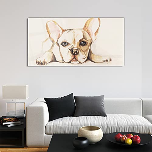 Image acrylique bulldog 120x60cm pour déco murale de salon - 3