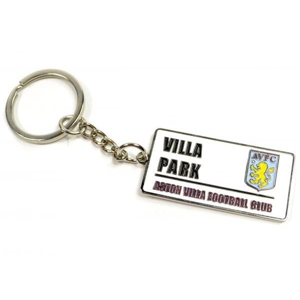 Aston Villa FC Park Street Sign Keyring (One Size) (Sky Blue/Claret Red)