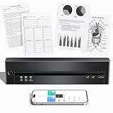 TATTMUSE Thermal Printer A4 Supports A4/A5/B5 Format, Bluetooth Mobile Printer, Learning, Portable Printer, Compatible with Phone, Monochrome Travel Printer, Thermal Paper Only