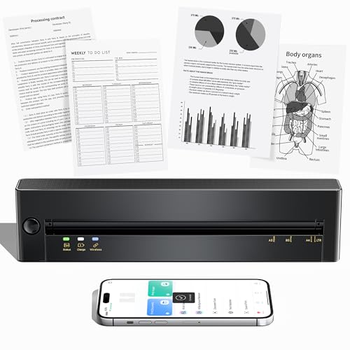 TATTMUSE Portable Inkless Wireless Printers for Travel