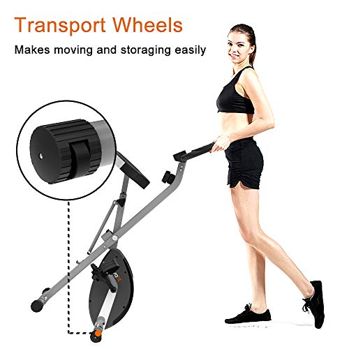 ATIVAFIT Indoor Cycling Bike Folding Magnetic Upright Bike Stationary Bike Recumbent Exercise Bike (Large Seat)