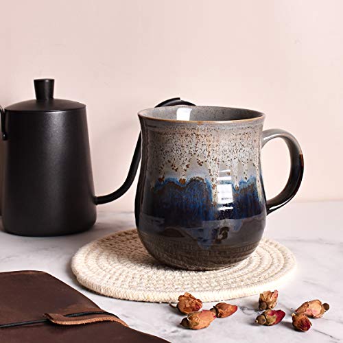 Bosmarlin Large Ceramic Coffee Mug, Big Tea Cup for Office and Home, 21 Oz, Dishwasher and Microwave Safe, 1 PCS - Thumbnail 2