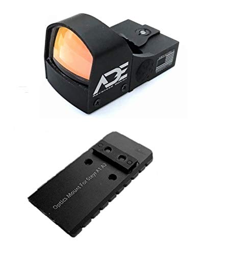 Ade Advanced Optics Crusader RD3-009 Red Dot Reflex Sight + Optic Mounting Plate for Steyr A1 A2 Handgun Pistol + Picatinny Mounting Plate