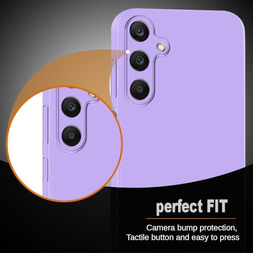 Image of Back Cover for Samsung Galaxy A35 5G | Full Camera Protection | Premium Liquid Silicon Case | Flexible Bumper Case for Samsung Galaxy A35 5G (Purple)