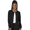 Cherokee-Womens-Snap-Front-Warm-up-Jacket Cherokee Women's Snap Front Warm-up Jacket, Black, Medium