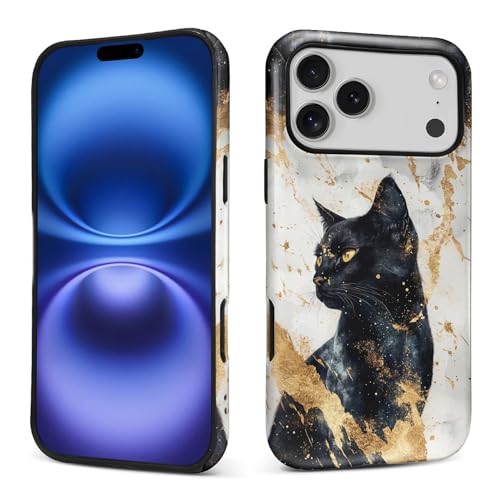 Coque antichoc iPhone 17 Pro Max intégrale mate chat noir - 2