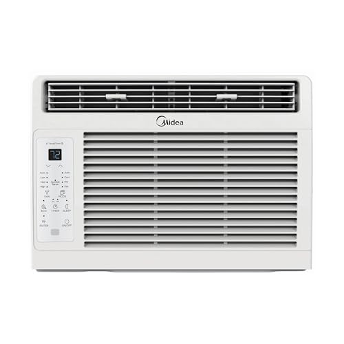 La Mejor Recopilación de Aires acondicionados de ventana los mejores 5. 48 MIDEA Aire Acondicionado de ventana que enfría 150 pies cuadrados con Wi-Fi, 5000 BTU, 115 V y certificación ENERGY STAR| MAW05R1WWT-T (Reacondicionado)