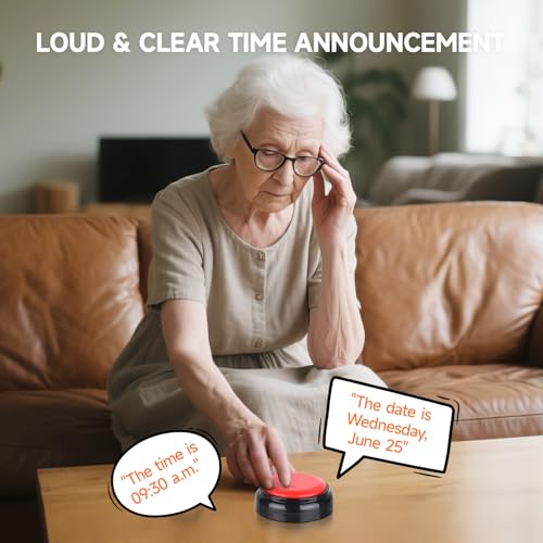 High Contrast Talking Alarm with Big Button product photo High Contrast Talking Alarm with Big Button product