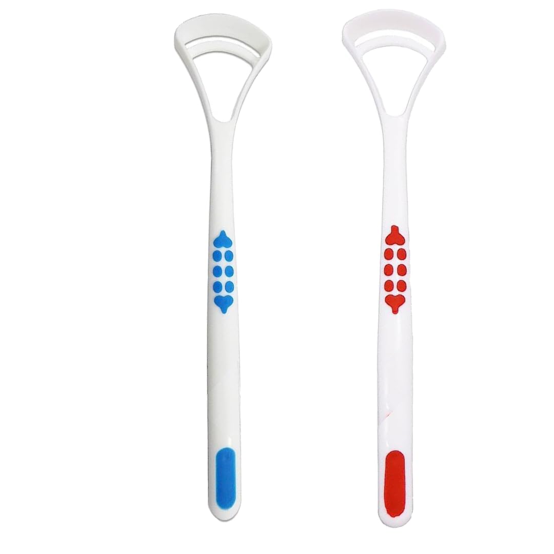 2pcs Tongue Scraper, Tongue Cleaner for Oral Hygiene and Fresh Breath, Bad Breath Treatment for Adults, Oral Dental Care, Tongue Brush, Tongue Scraper Cleaner, Soft & Gentle Silicone Head.