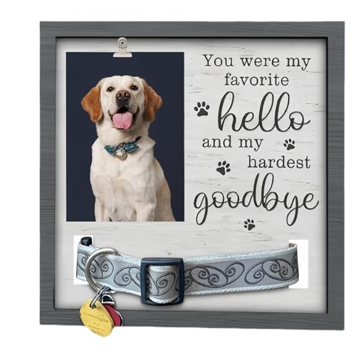 Sporgo Holz Bilderrahmen mit Foto: Hund und Katze Gedenk Fotorahmen, Andenken An Verstorbenen Hund, ErinnerungBilderrahmen, Holz Bilderrahmen für Hunde oder Katzenbesitzer (9 x 9 Zoll)