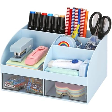 KAHEIGN Multi-Functional Desk Organiser with Drawers Cover