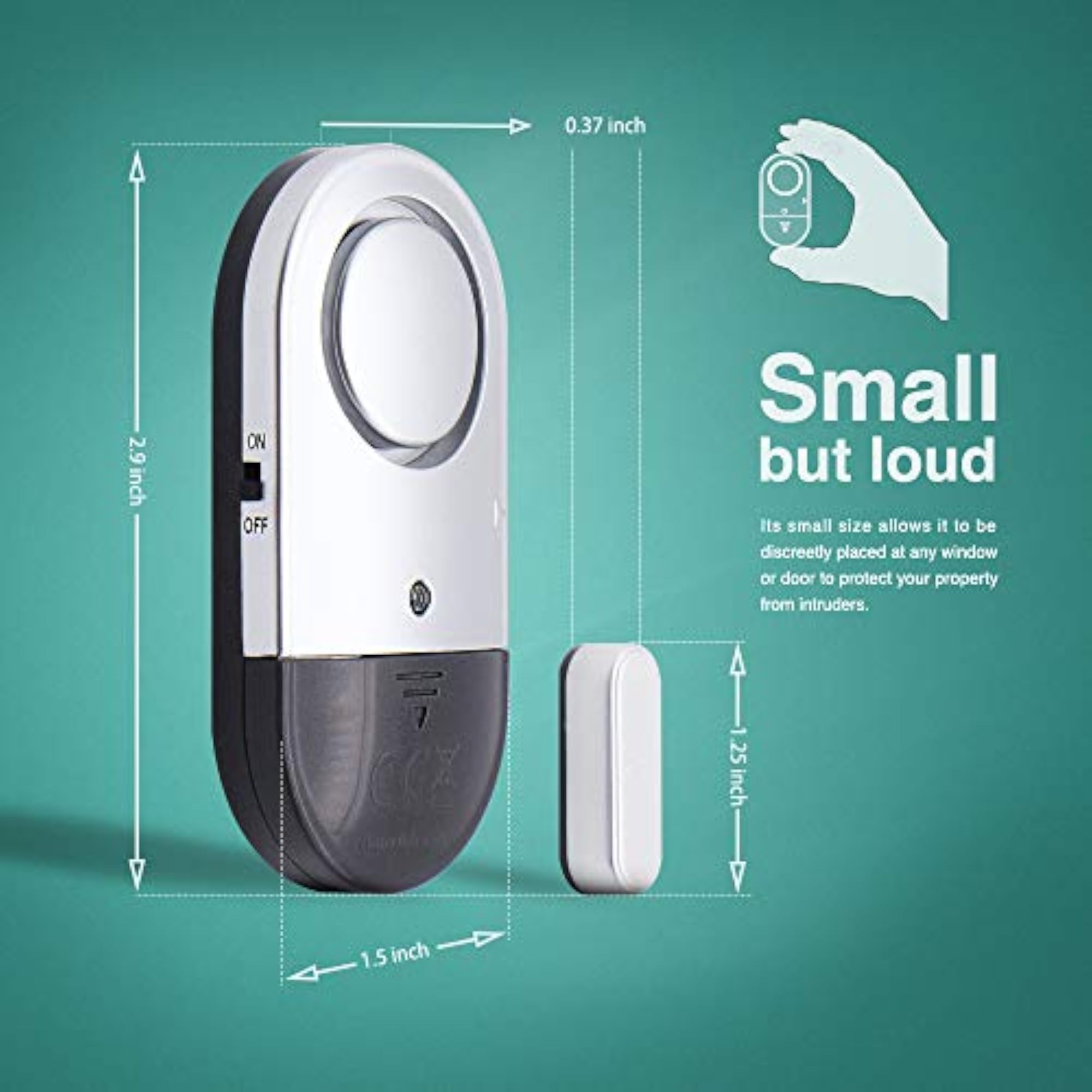 120 DB Loud Door and Window Open Alarm Sensor 3 Pack