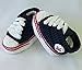 Patucos para Bebé Recién Nacido tipo Converse, 0-3 meses Azul Marino. Handmade. Crochet. España