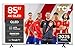 TCL 85T69C Televisor 85 Pulgadas QLED 4K Smart TV, Game Master 120Hz, Dolby Vision y Atmos, VRR y ALLM, HDMI 2.1, Google TV, Motion Clarity, Alexa y Google Assistant