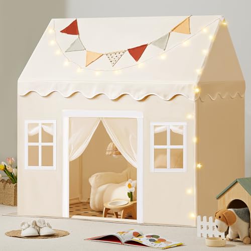 Tiny Land Play Tent with Padded Mat & LED Lights, Kids...