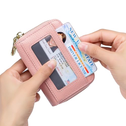 Image of imeetu Rfid Credit Card Holder,Genuine Leather Businese Card Case,Rfid Blocking Wallet for Women & Men