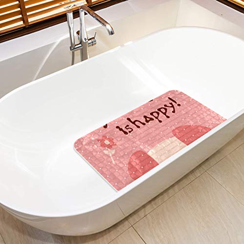 Evita resbalones de niños en la ducha con la alfombrilla de baño antideslizante Tubmats Happy 6