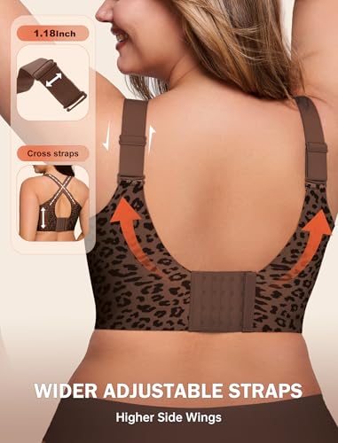 Image of LetsJoli Bras for Women Supportive Wireless Push Up Bra Full Coverage No Underwire Seamless Plus Size for Older Women