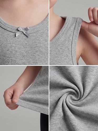 Image of Andrew Scott Girls Camis & Tanks | 100% Cotton Tank Top Layering Undershirts | Multi Pack Colors