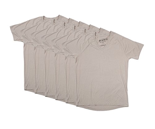 Mr. Davis Men's Bamboo Viscose Traditional Cut V Neck - Stylish Undershirts with Stretch Fabric for a 6 Pack2