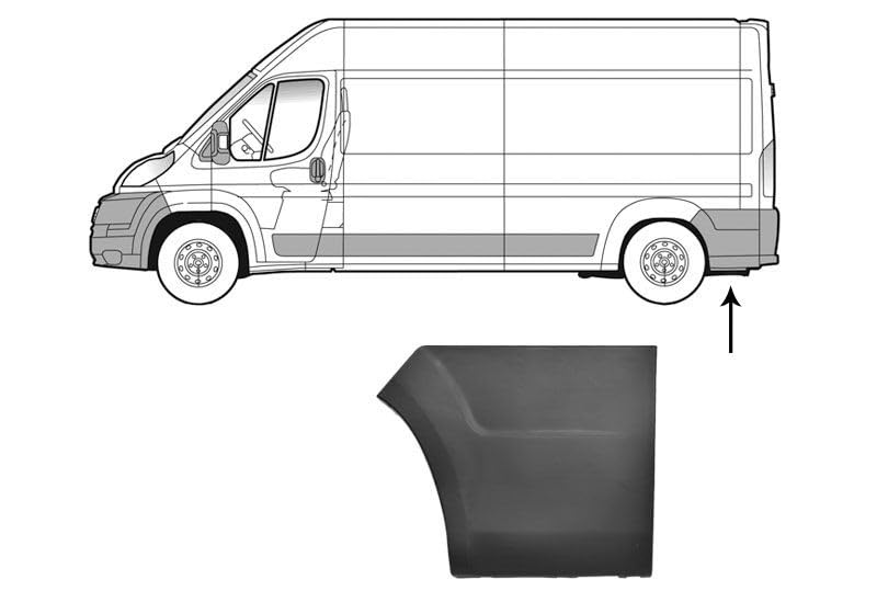 VAN WEZEL Modanatura decorativa/protettiva, Fiancata 0983409 Compatibile con: CITROËN JUMPER II Bus, JUMPER II Kasten, FIAT DUCATO Bus, DUCATO Kasten, PEUGEOT BOXER Bus, BOXER Kasten