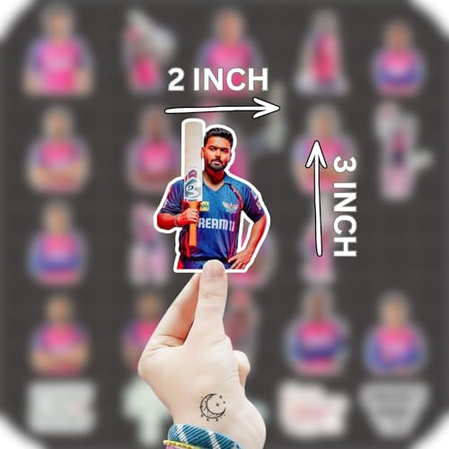Image of Lucknow LSG Stickers - Pack of 25 | Waterproof Vinyl LSG Cricket Stickers for Laptop, Phone, Water Bottle, Bike, Car, Notebook | Self Adhesive Glossy Sticker Pack 2026
