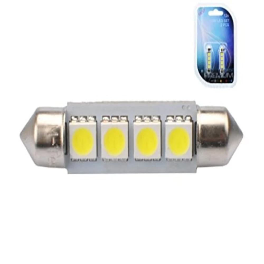 M-Tech LB311W Blister 2x LED - C5W 41mm 4xSMD5050 12V Canabus, biały