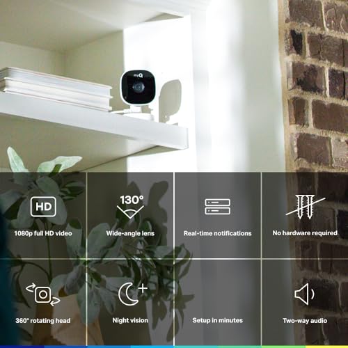 Image of Chamberlain myQ Smart Indoor Security Camera - 1080p HD Video, Night Vision, Motion Detection, Wi-Fi, Two-Way Audio, Smartphone Control