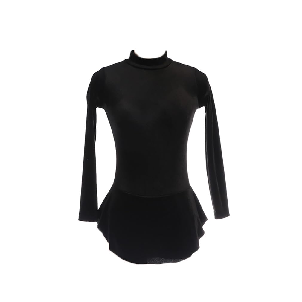 Girls Fashion Figure Skating Dress Simple Style Women Ice Skating Costume Rhythmic Ballet Gymnastics Leotard Plain Color (Purple,Small)