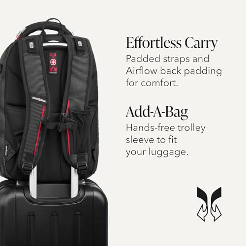 Image of SwissGear 5358 USB ScanSmart Laptop Backpack. Abrasion-Resistant & Travel-Friendly Laptop Backpack Exclusive Bundle with Lock