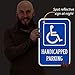 SmartSign Handicapped Parking Sign, 12 x 18 Inches 3M Engineer Grade Reflective Aluminum, Pre-Drilled Holes, USA Made