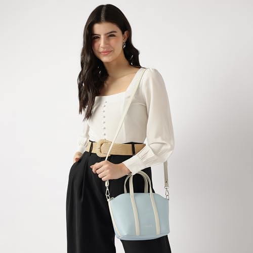 Image of Fastrack Smooth Talker Sling Bag for Women, Detachable Sling Belt, Handle Carry Option, Pebbled Faux Leather, Top Zip Closure and Inner Access Pockets, Versatile and Stylish Compact Bag