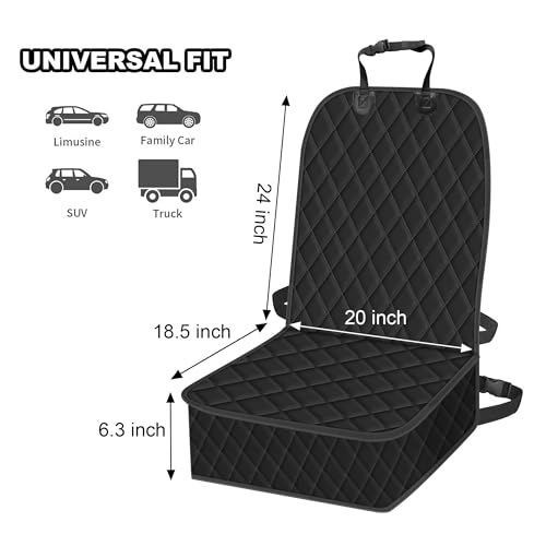 image for Femuar 2 Packs Car Front Seat Cover for Dogs, Waterproof Pet Car Seat 