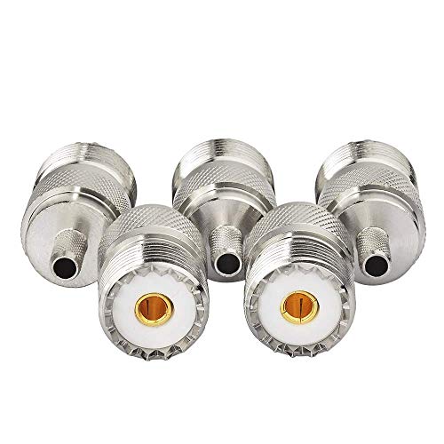 Conector UHF SO239 Crimp 5 unidades para cable coaxial miniatura 1