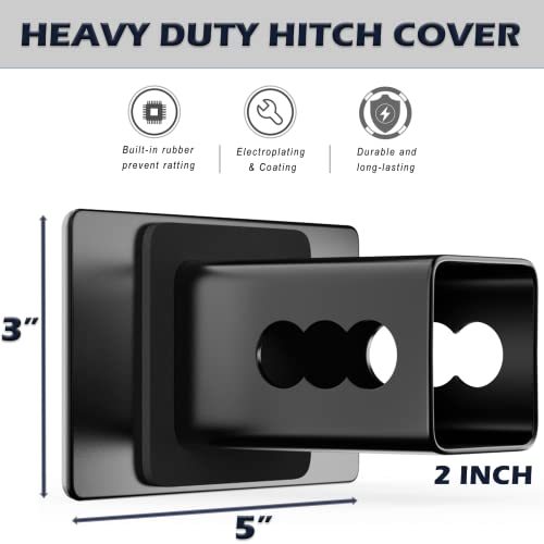 Toeasyty Heavy American Flag Metal Trailer Hitch Covers thumb #2