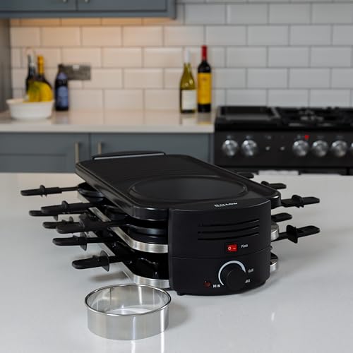 8 Person Raclette Grill and Mini Pizza Maker Oven – Non-Stick with 8 Pans and Pizza Cutter 1600W - Image 7