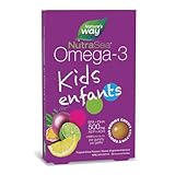 Nature's Way NutraSea Omega 3 Kids Gummy Chews Supplement with Fish Oil – Tropical Citrus Flavour – Brain, Bone & Immune Support for Kids Ages 3+ – 500mg EPA & DHA + 500IU Vitamin D3, 30 Gummies