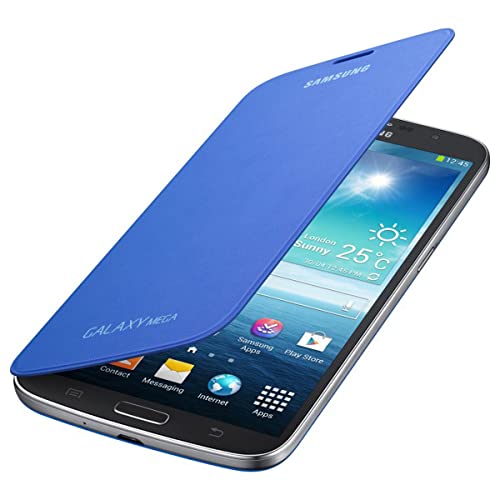 Samsung EF-FI920B Etui à rabat en faux cuir pour Samsung Galaxy Mega I9200 Bleu