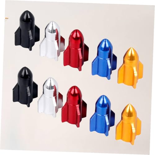 10 Tapas para Válvula de Neumático de Bicicleta Metal Besportble, Multicolor, Aleación de Aluminio, para Bicicletas de Carretera y Montaña, Fácil Instalación miniatura 3
