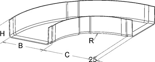 Preisvergleich Produktbild Niedax GFK-Bogen 90Grad KKB 80.100 Groß Bogen für Kabelrinne 4013339953202
